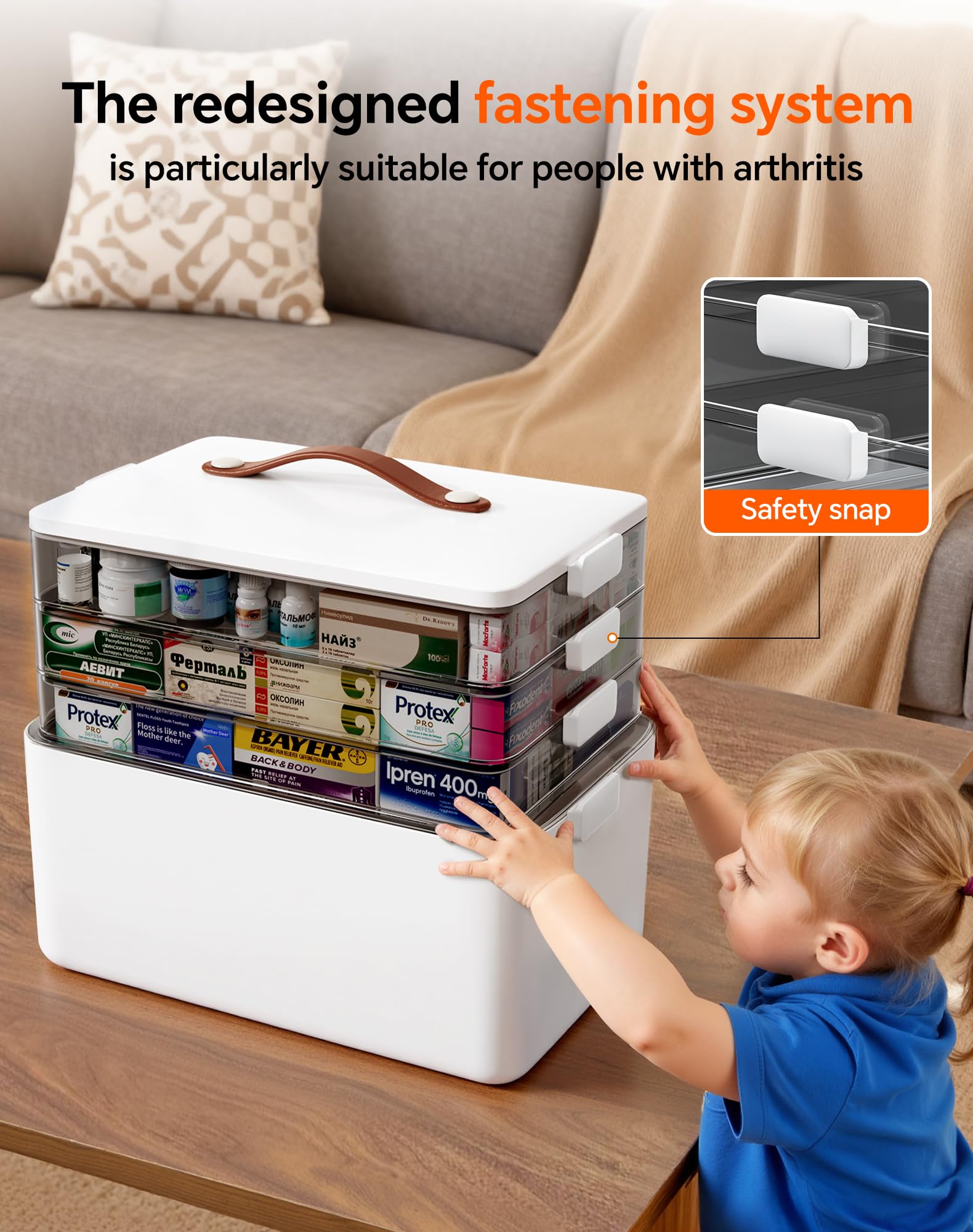 Amazon.com: LEGUO Medicine Storage Organizer, 4-Tier Medicine Box